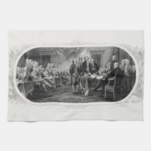 Declaration of Independence: $2 Bill, Etching Tea Towel