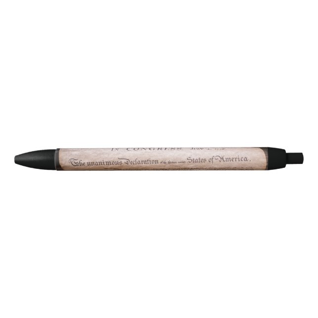 Declaration of Independence Black Ink Pen (Front)