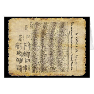 Declaration of Independence Blank Card