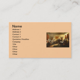 Declaration of Independence Business Card