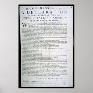 Declaration of Independence by Dunlap Poster