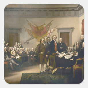 Declaration of Independence by John Trumbull 1819 Square Sticker
