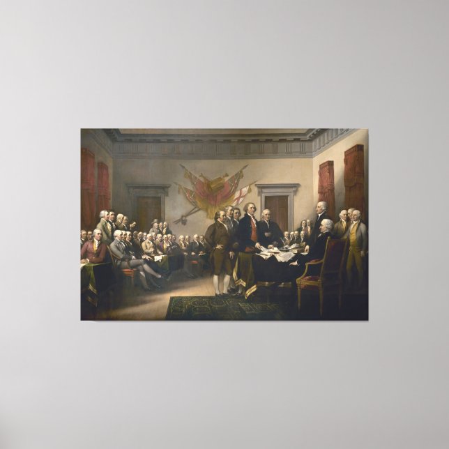 Declaration of Independence by John Trumbull Canvas Print (Front)
