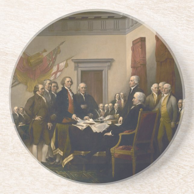Declaration of Independence by John Trumbull Coaster (Front)