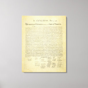 Declaration of Independence Canvas Print