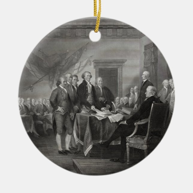 Declaration of Independence Ceramic Tree Decoration (Front)