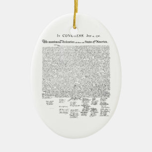 Declaration of Independence Ceramic Tree Decoration