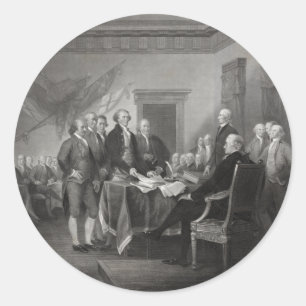Declaration of Independence Classic Round Sticker