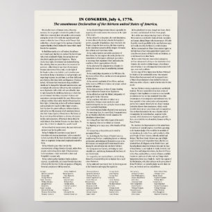 Declaration of Independence. classroom poster