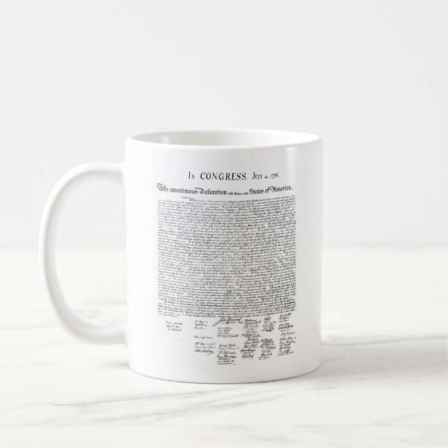 Declaration of Independence Coffee Mug (Left)