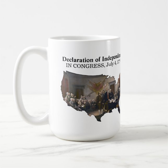 Declaration of Independence CONGRESS, July 4, 1776 Coffee Mug (Left)