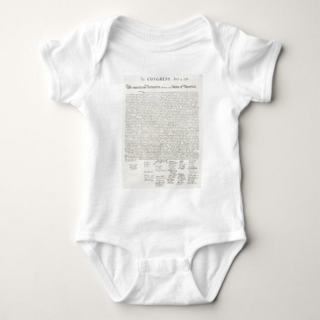 Declaration of Independence Document Baby Bodysuit (Front)