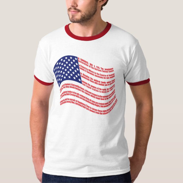 Declaration of Independence Flag T-Shirt (Front)