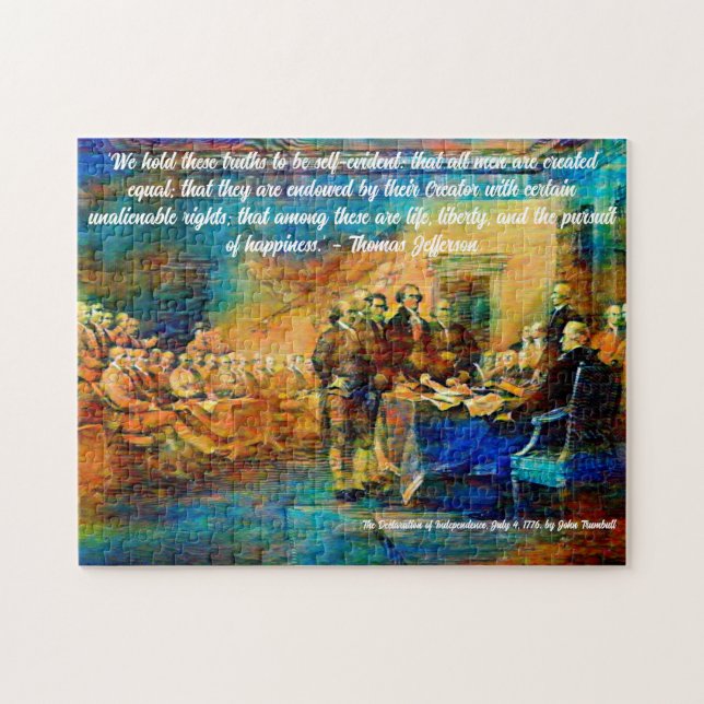 Declaration of Independence, July 4, 1776 Jigsaw Puzzle (Horizontal)