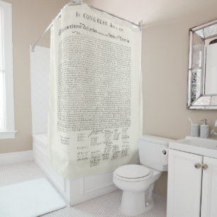 Declaration of Independence July 4th America Shower Curtain