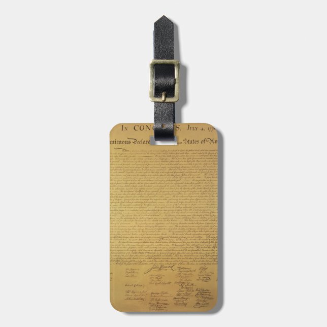 Declaration of Independence Luggage Tag (Front Vertical)
