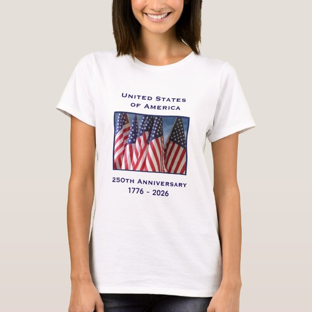 Declaration of Independence on Back July 4th 1776 T-Shirt (Front)