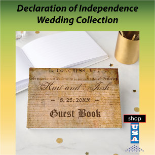 Declaration of Independence 📜 Parchment Wedding Guest Book