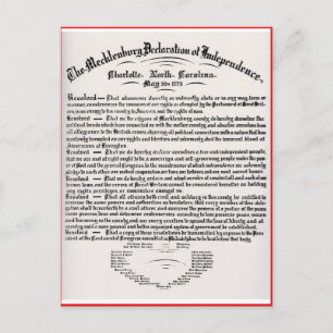 declaration of independence postage stamp holiday postcard