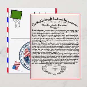 declaration of independence postcard