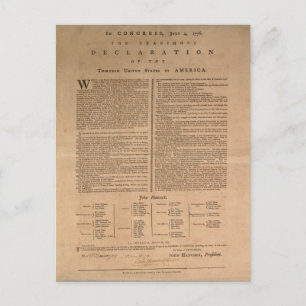 Declaration of Independence Postcard