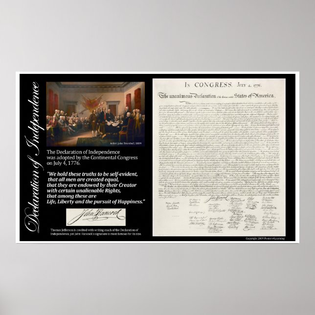 Declaration of Independence Poster (Front)