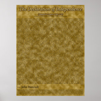 Declaration of Independence Poster