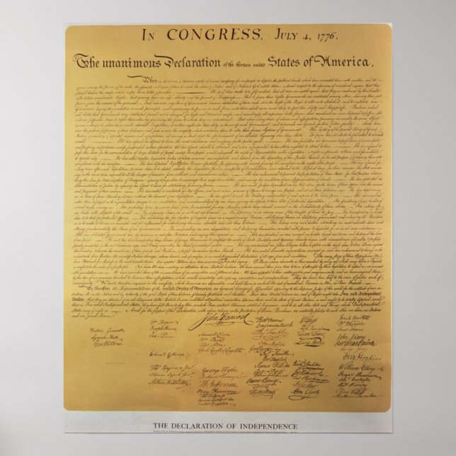 Declaration of Independence Poster (Front)