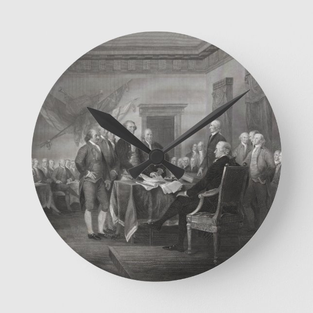Declaration of Independence Round Clock (Front)