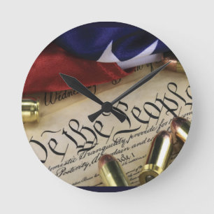 Declaration of Independence Round Clock