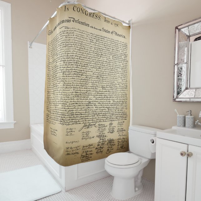 Declaration of Independence Shower Curtain (In Situ)