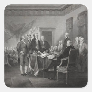 Declaration of Independence Square Sticker