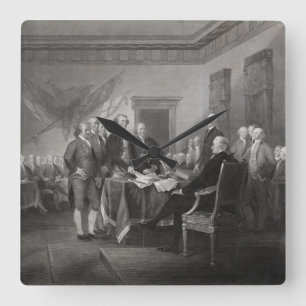 Declaration of Independence Square Wall Clock