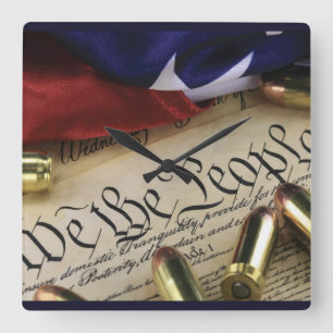 Declaration of Independence   Square Wall Clock