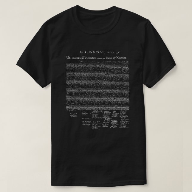Declaration of Independence T-Shirt (Dark) (Design Front)