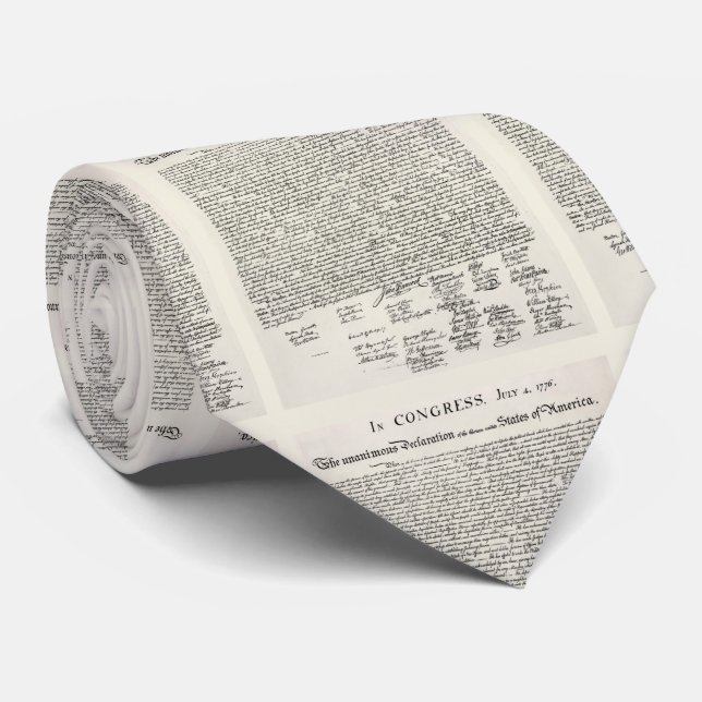 Declaration of Independence Tie (Rolled)