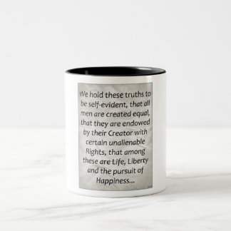 Declaration of Independence Two-Tone Coffee Mug