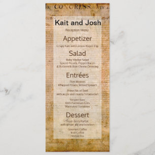 Declaration of Independence 📜 USA old Parchmen Menu