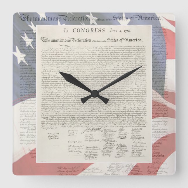 Declaration of Independence Wall Clock (Front)