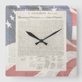 Declaration of Independence Wall Clock