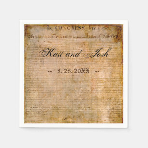 Declaration of Independence 📜 Wedding Parchment  Napkin