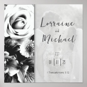 Declaration of Love Black and White Picture Poster