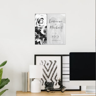 Declaration of Love Black and White Picture Poster