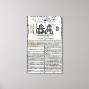 Declaration of the marriage of Frederick V Canvas Print