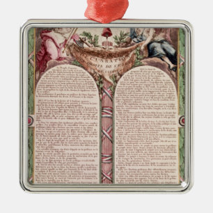Declaration of the Rights of Man, 1793 Metal Tree Decoration