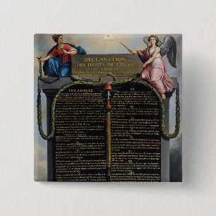 Declaration of the Rights of Man and Citizen 15 Cm Square Badge