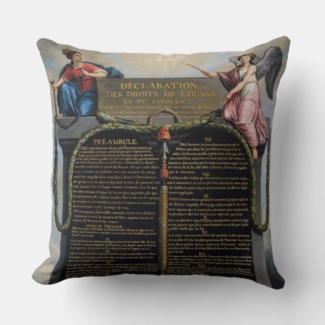 Declaration of the Rights of Man and Citizen Cushion (Front)