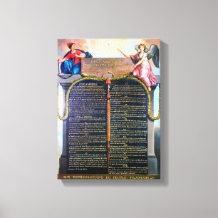 Declaration of the Rights of Man and the Citizen Canvas Print