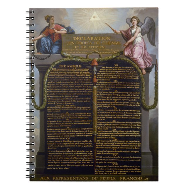 Declaration - Rights of Man and of the Citizen Notebook (Front)