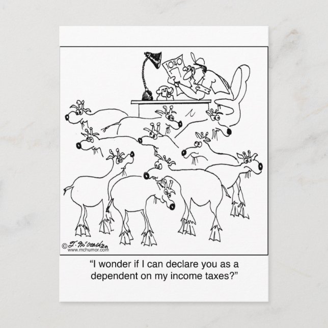 Declaring Goats as Dependants Postcard (Front)
